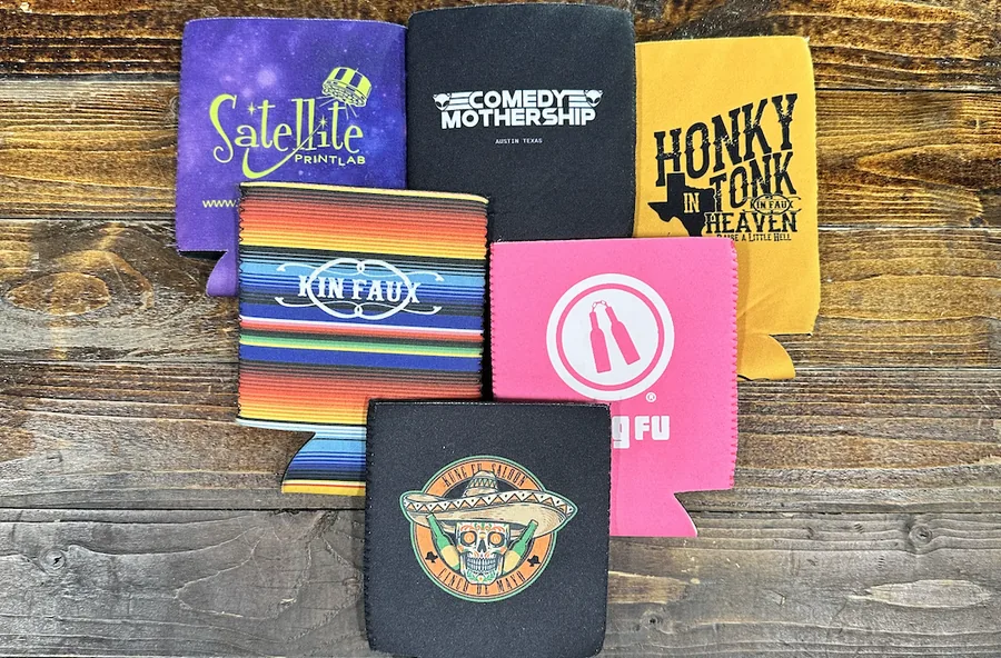 Custom printed drink koozies