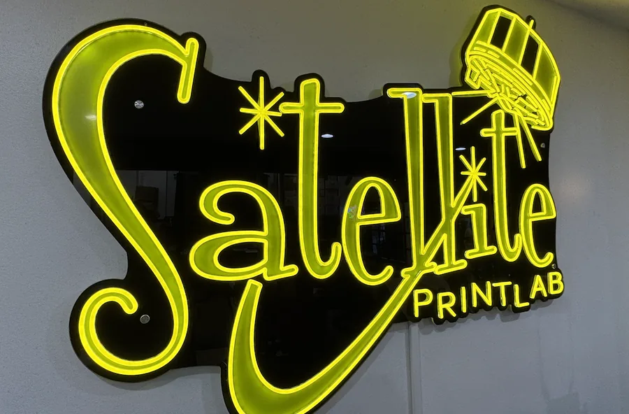 Satellite PrintLab illuminated LED sign