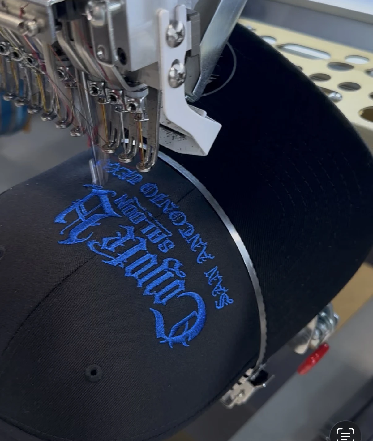 Custom embroidered hats produced in Austin